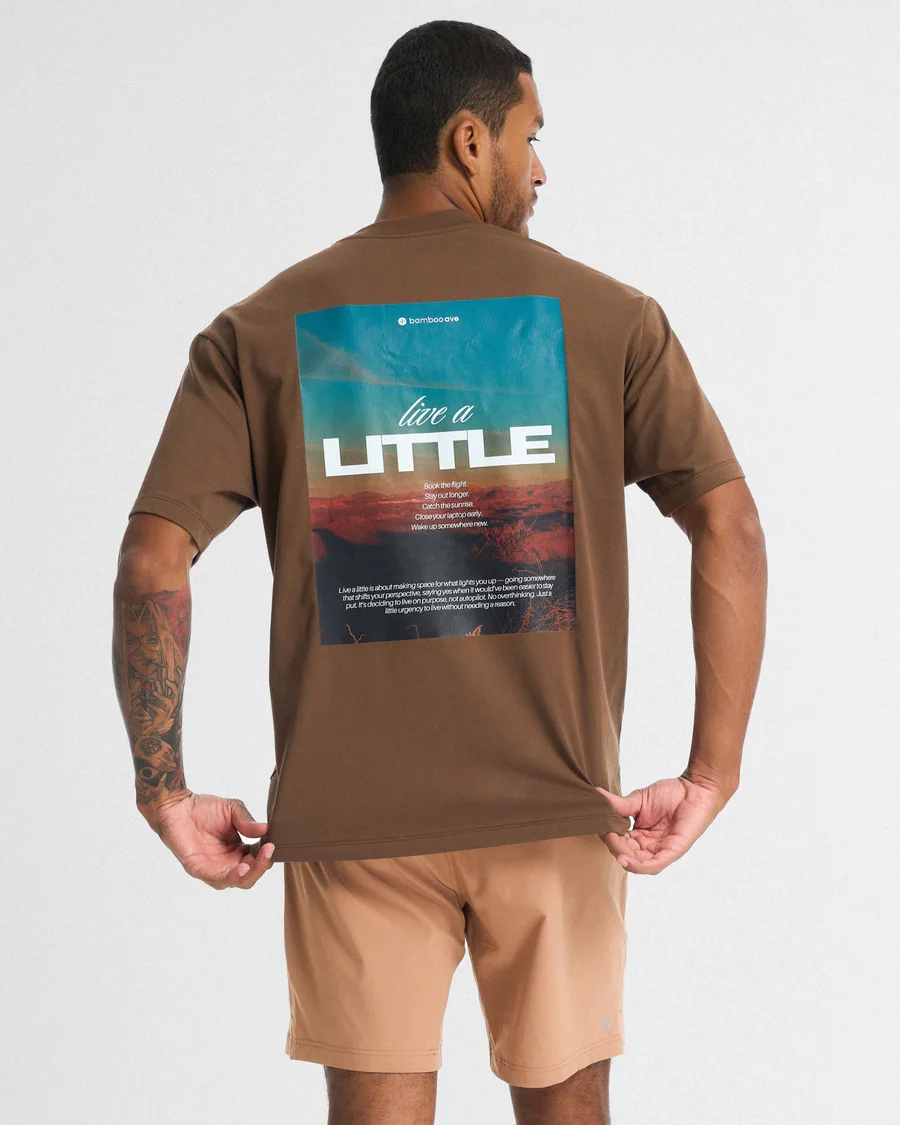Coffee Live a Little graphic tee, back print